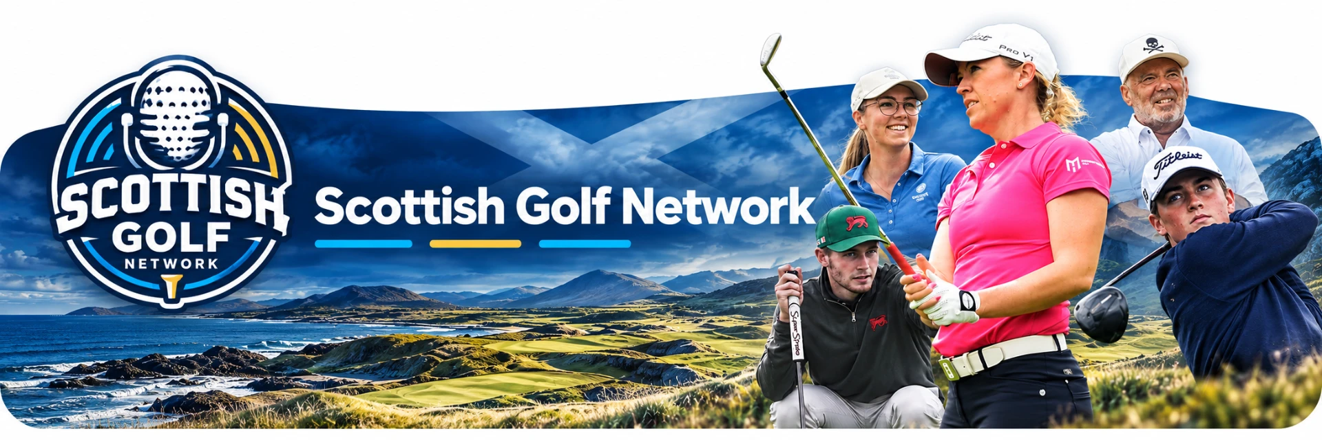 Scottish Golf Network: golfers on a Scottish coastal course